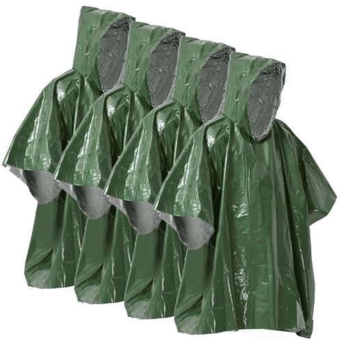 Emergency Rain Poncho Weather Proof Outdoor Survival Camping Gear Emergency Rain Poncho Weather Proof Outdoor Survival Camping Gear